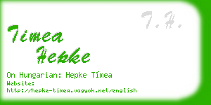 timea hepke business card